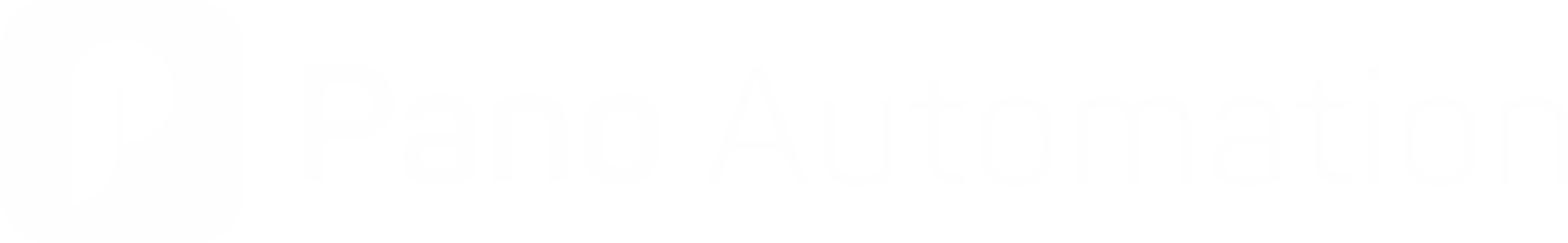 Pano Automation Logo weiß unseres Excel Programmierung Unternehmens. 